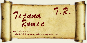 Tijana Romić vizit kartica